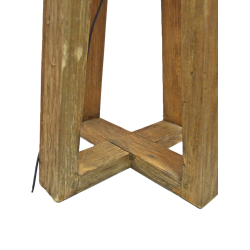 Lampa podłogowa / stołowa Trapez drewno egzotyczne 95cm